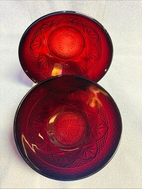 Cristal D'Arques Durand Antique Ruby Individual Salad Bowls - Set of 2
